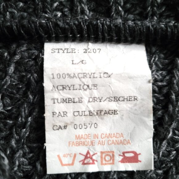 London Fog Gray Shawl Collar Cardigan Sweater Size L - Picture 5 of 8